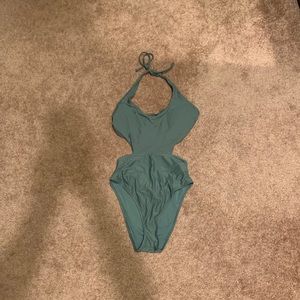 Green swimsuit